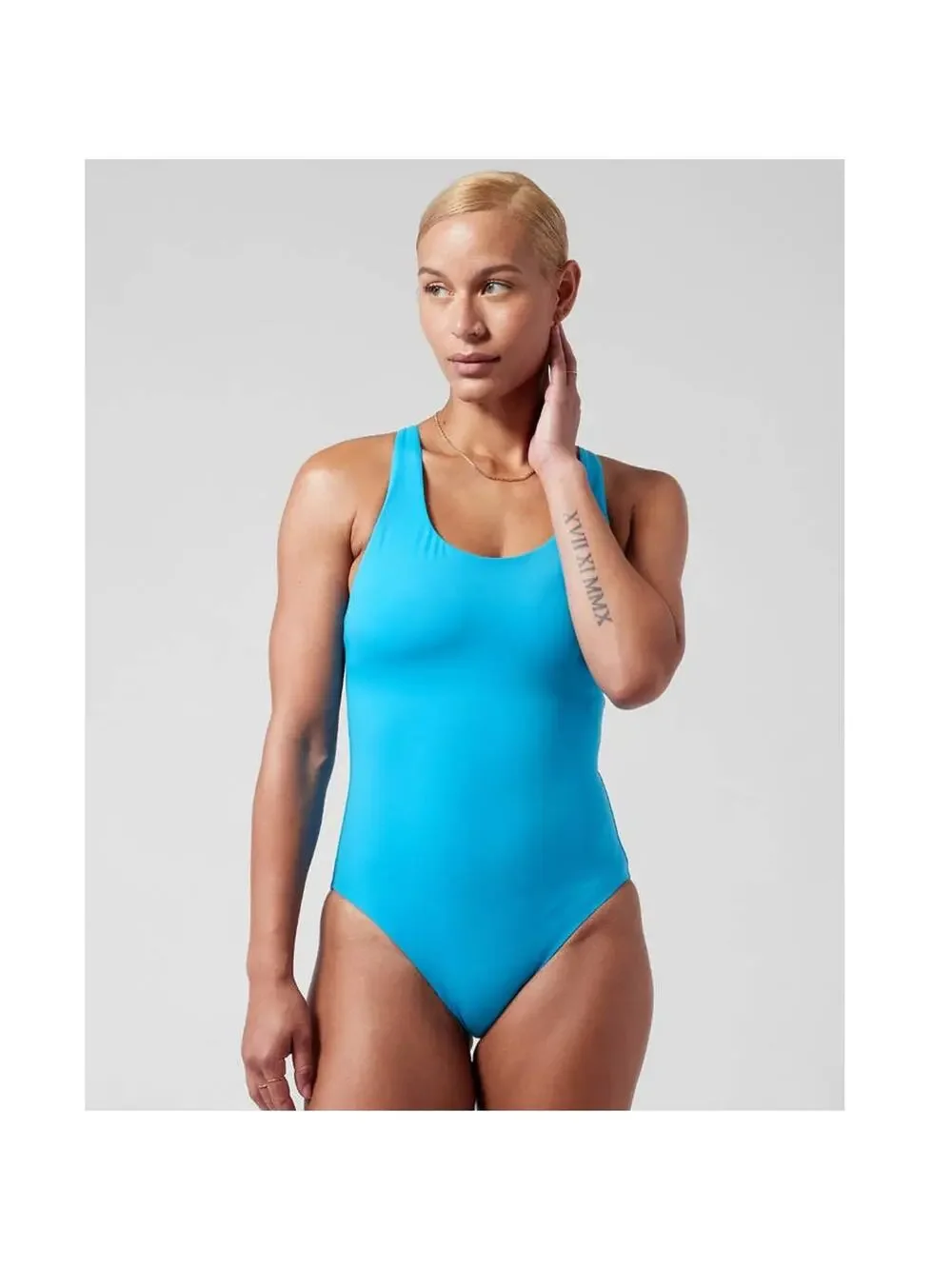 NWT Athleta Malibu one piece swimsuit - MEDIUM - santorini blue - MEDIUM